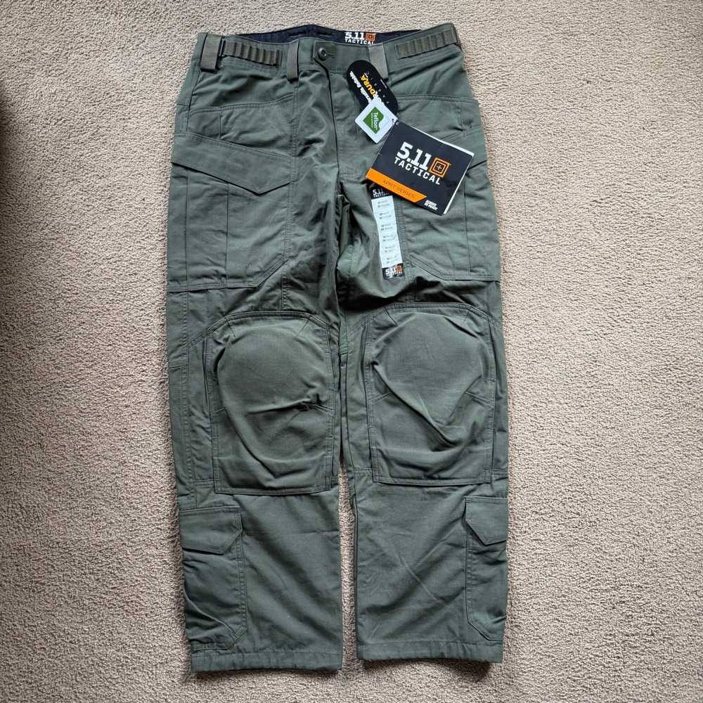 5.11 Tactical XPRT Series Ripstop Utility Pants Men's 32x30 Olive Knee Pads NWT